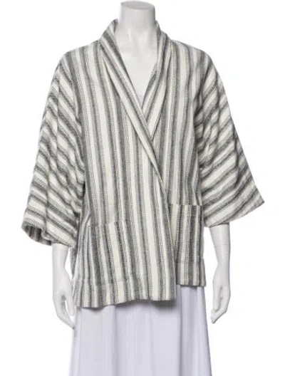 Pre-owned Vanessa Bruno Striped Blazer In Gray