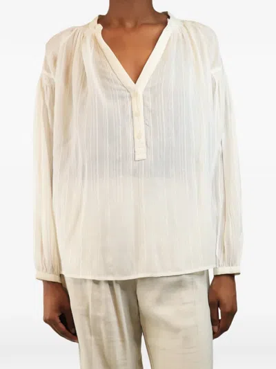Pre-owned Vanessa Bruno Striped Blouse In White