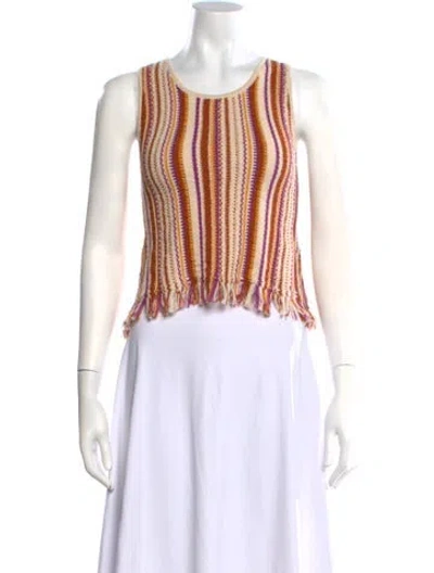 Pre-owned Vanessa Bruno Striped Crew Neck Top W/ Tags In Multi