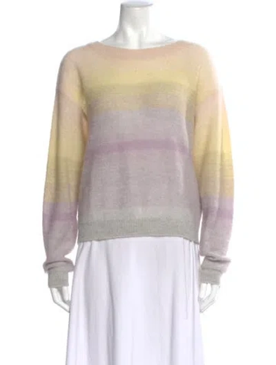 Pre-owned Vanessa Bruno Striped Scoop Neck Sweater In Pink