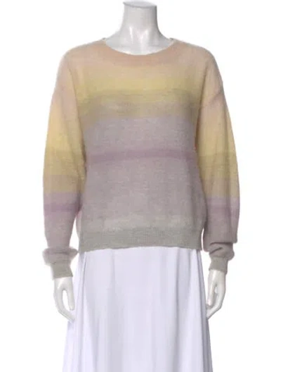 Pre-owned Vanessa Bruno Striped Scoop Neck Sweater In Purple