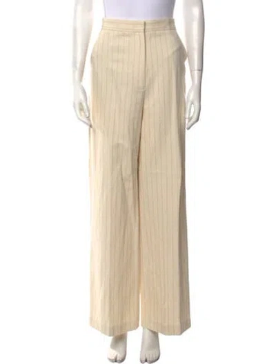 Pre-owned Vanessa Bruno Striped Wide Leg Pants In Neutral