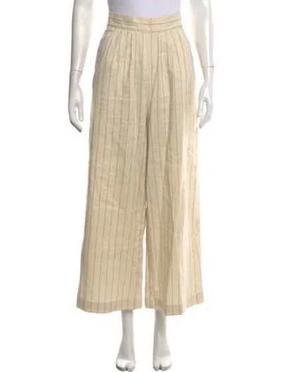 Pre-owned Vanessa Bruno Striped Wide Leg Pants In Neutrals