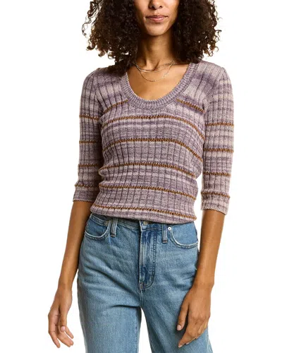 Vanessa Bruno Taissia Linen-blend Sweater In Purple