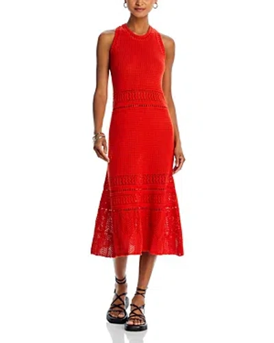 Vanessa Bruno Taki Crocheted Cotton Dress In Red