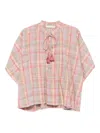 Vanessa Bruno Tassels Checked Top In Pink