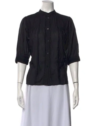 Pre-owned Vanessa Bruno Three-quarter Sleeve Blouse In Black