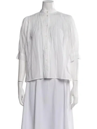 Pre-owned Vanessa Bruno Three-quarter Sleeve Blouse In White
