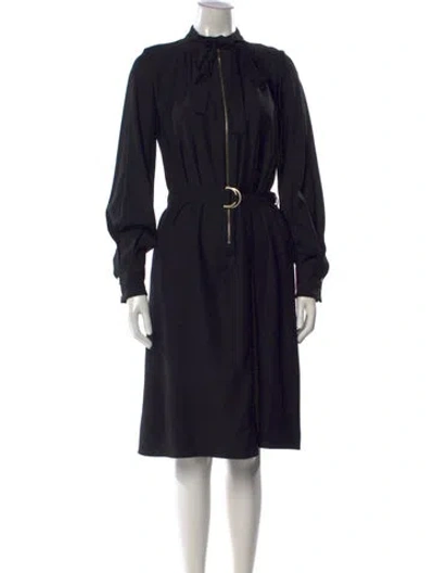 Pre-owned Vanessa Bruno Tie Neck Knee-length Dress In Blue