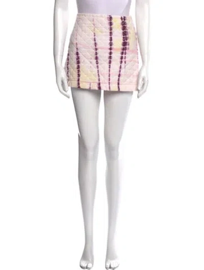 Pre-owned Vanessa Bruno Tie-dye Print Mini Skirt In Pink