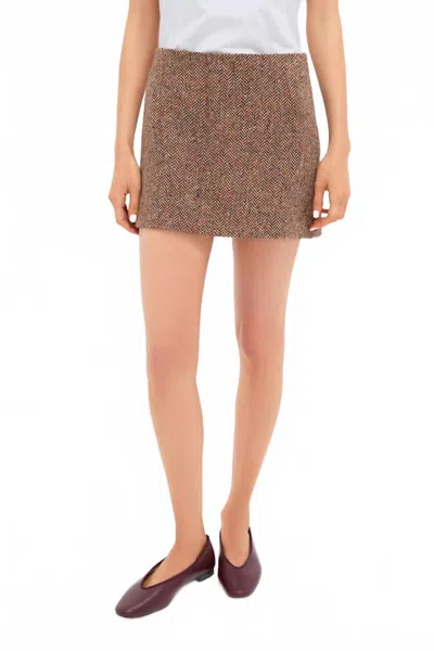Vanessa Bruno Tolmia Mini Skirt In Multi In Brown
