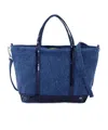Vanessa Bruno Cabas Sequin-embellished Linen Tote Bag In Blue