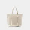 Vanessa Bruno Large Cabas Sequin-embellished Linen Tote Bag
