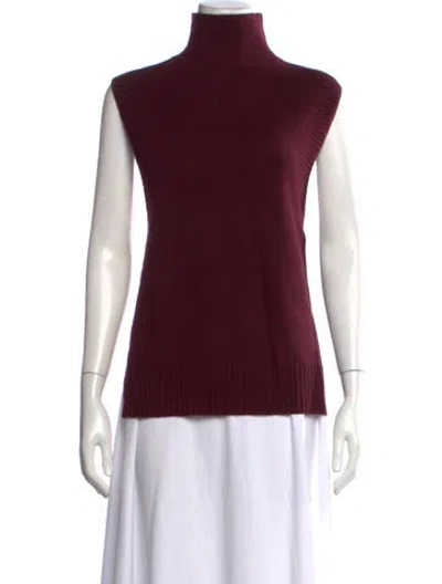 Pre-owned Vanessa Bruno Turtleneck Sweater In Burgundy