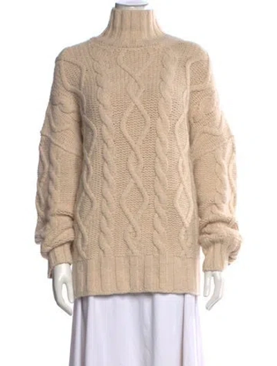 Pre-owned Vanessa Bruno Turtleneck Sweater In White