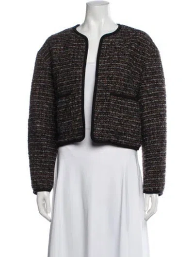 Pre-owned Vanessa Bruno Tweed Pattern Jacket In Brown
