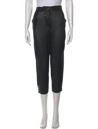 Pre-owned Vanessa Bruno Tweed Pattern Straight Leg Pants In Black