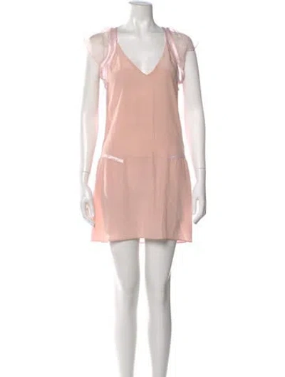 Pre-owned Vanessa Bruno Vintage Mini Dress In Pink