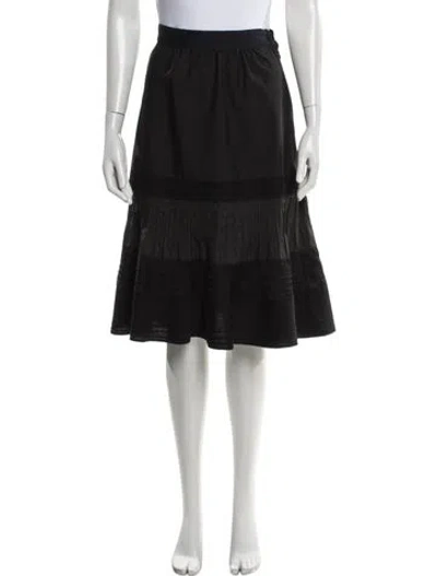 Pre-owned Vanessa Bruno Virgin Wool Knee-length Skirt In Black