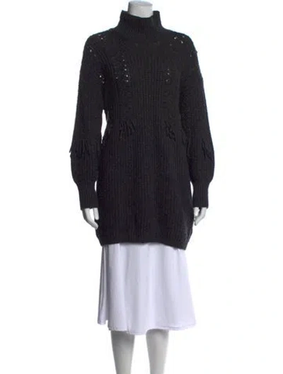 Pre-owned Vanessa Bruno Virgin Wool Long Dress In Black