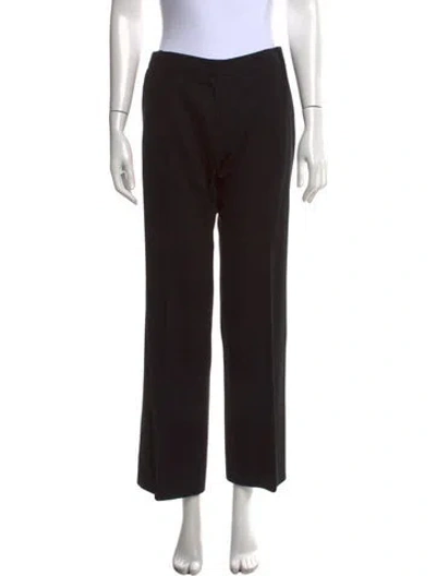 Pre-owned Vanessa Bruno Virgin Wool Straight Leg Pants In Black