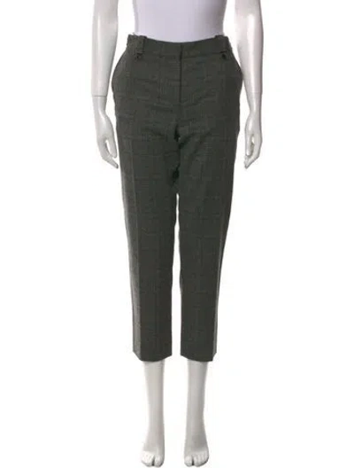 Pre-owned Vanessa Bruno Virgin Wool Straight Leg Pants In Green