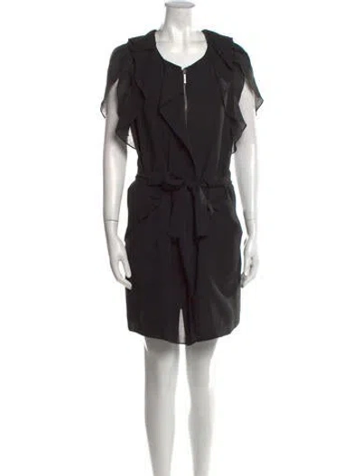 Pre-owned Vanessa Bruno V-neck Knee-length Dress In Black