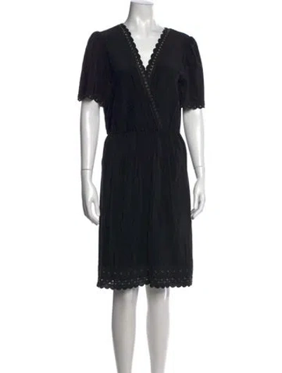 Pre-owned Vanessa Bruno V-neck Knee-length Dress In Blue