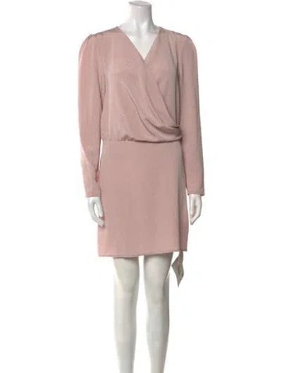 Pre-owned Vanessa Bruno V-neck Mini Dress In Pink