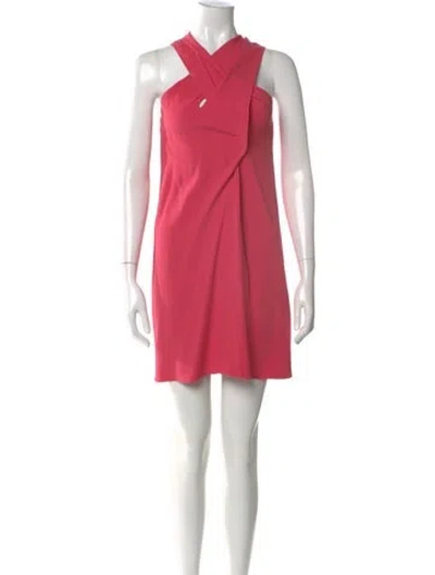 Pre-owned Vanessa Bruno V-neck Mini Dress In Pink