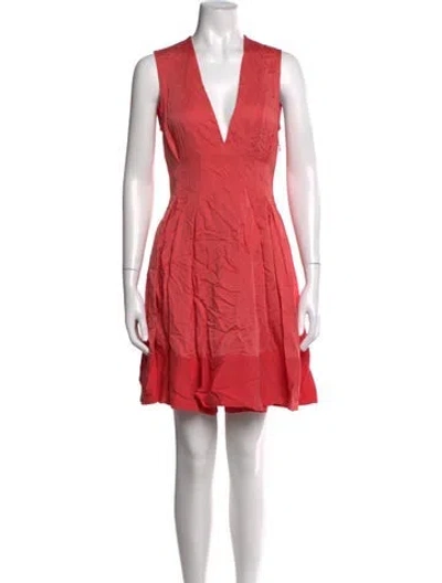Pre-owned Vanessa Bruno V-neck Mini Dress In Pink