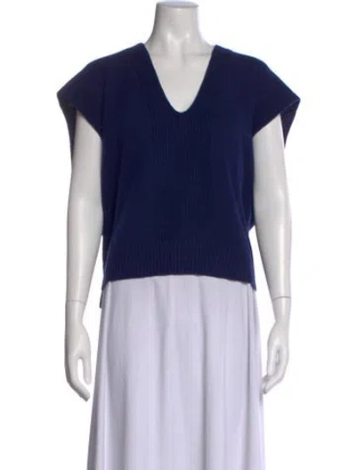 Pre-owned Vanessa Bruno V-neck Sweater In Blue