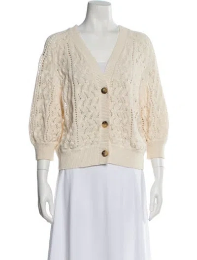 Pre-owned Vanessa Bruno V-neck Sweater In Neutral