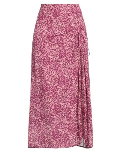 Vanessa Bruno Woman Maxi Skirt Mauve Size 4 Viscose, Cotton In Purple
