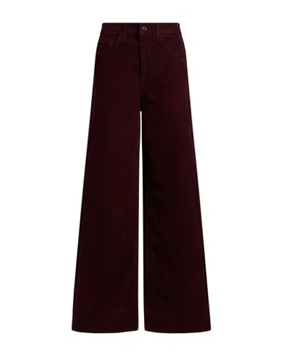 Vanessa Bruno Woman Pants Burgundy Size 6 Cotton, Elastane