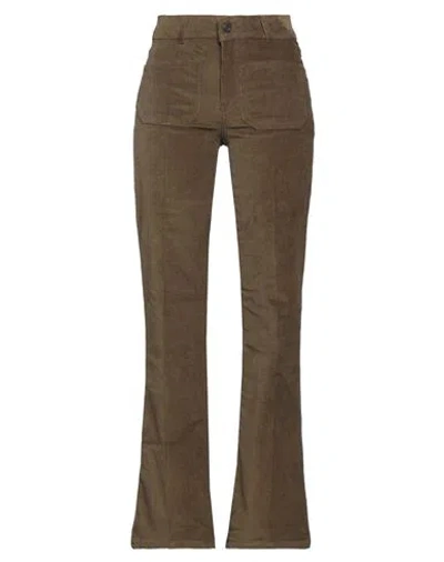 Vanessa Bruno Woman Pants Khaki Size 8 Cotton, Elastane In Beige