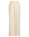 Vanessa Bruno Woman Pants Sand Size 8 Cotton, Linen In Neutral