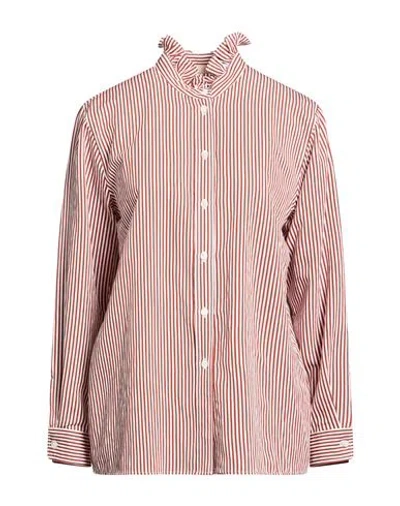 Vanessa Bruno Woman Shirt Brick Size 6 Viscose, Polyamide In Blue