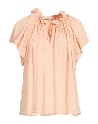 Vanessa Bruno Woman Top Apricot Size 6 Viscose, Cotton In Orange