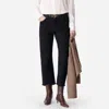 Vanessa Bruno Biarritz High Rise Straight Ankle Jeans In Noir In Black