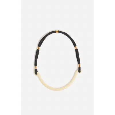 Vanessa Bruno Women's Brass Torque In Epoxy Resin Ivory In Black