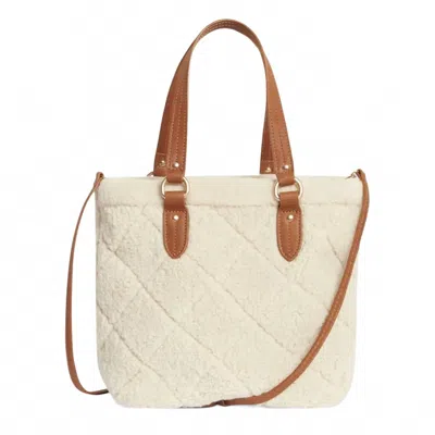 Vanessa Bruno Women's Cabas Quilted Shearling Tote Bag In Ecru In Neutral