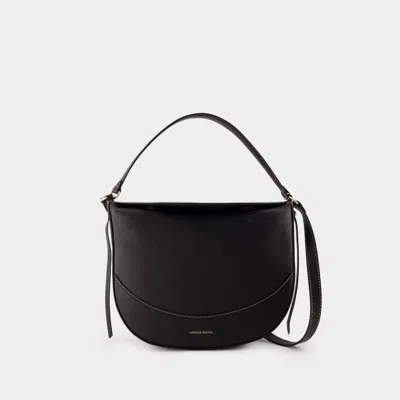 Vanessa Bruno Large Top Handle Curved Shoulder Bag In Black
