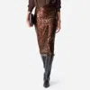 Vanessa Bruno Women's Dirma Sequin Skirt In Cafe In Brown