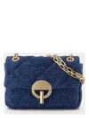 Vanessa Bruno Nano Moon Quilted Chain Shoulder Bag In Blue