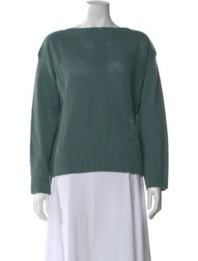 Pre-owned Vanessa Bruno Wool Bateau Neckline Sweater In Green