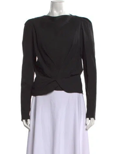 Pre-owned Vanessa Bruno Wool Crew Neck Blouse In Black