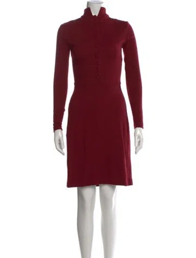 Pre-owned Vanessa Bruno Wool Knee-length Dress In Red