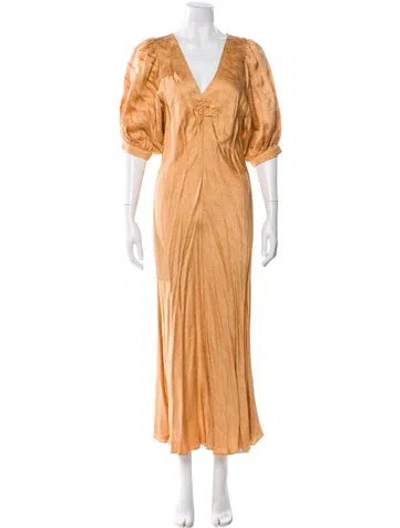 Pre-owned Vanessa Bruno Wool Long Dress In Neutral