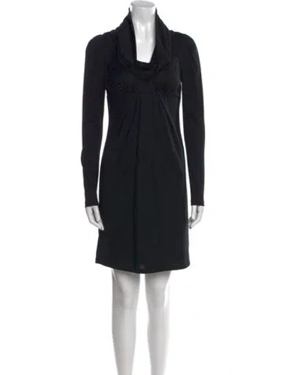 Pre-owned Vanessa Bruno Wool Mini Dress In Black